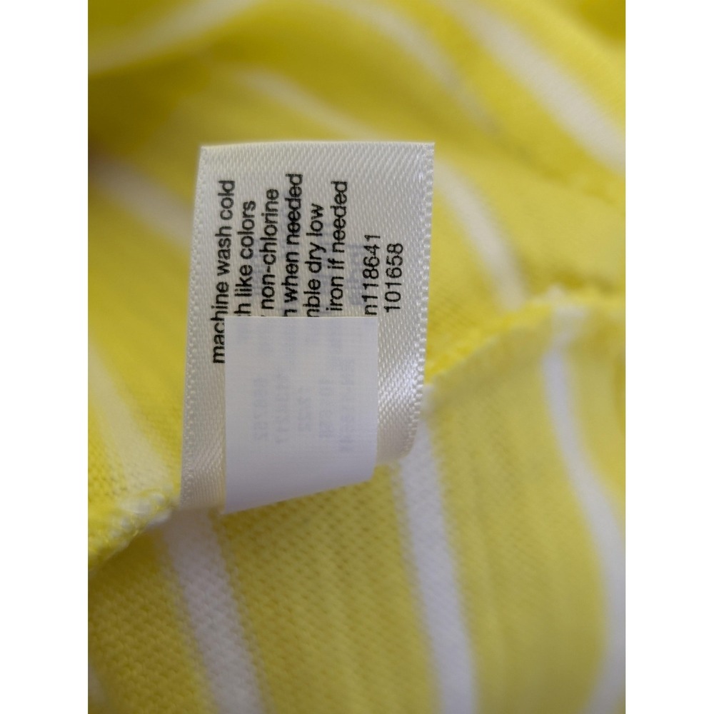 Lane Bryant Dress Womens 2X Yellow Stripe Jersey T Shirt V Neck‎ Belted Pockets - Picture 6 of 8